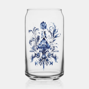 Décor Delft bleu et blanc avec fleurs