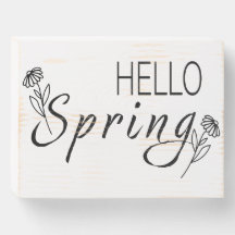 Décor en bois de printemps