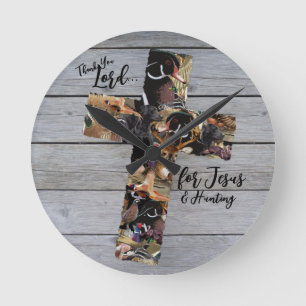 Décor faunique pour les chrétiens, horloge murale 