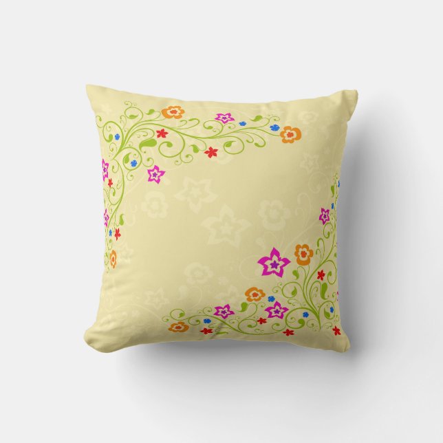 Décor fleuri 1 Coussin (Recto)