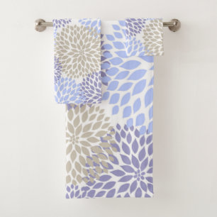 Décor floral pourpre de bain de bigorneau moderne