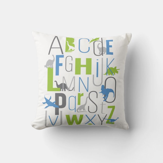 Décor moderne d'enfants de coussin d'alphabet (Recto)