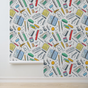 Décor Mur De L'École Avec Carnet Parker Crayon