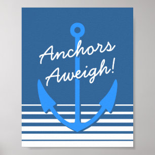 Décor nautique   Ancres aweigh poster