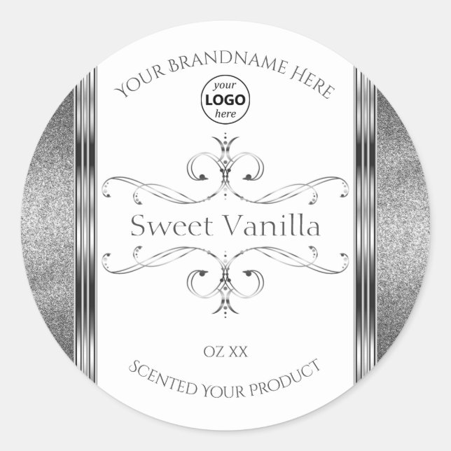 Décor oré Étiquette avec logo (Devant)