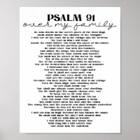 Décor Psalm 91 Pour Votre Poster Famille Imprimer