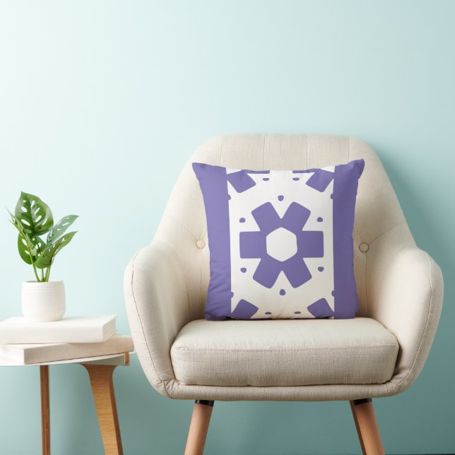 Decor Purple Minimal Flower Throw Pillow (Chair)