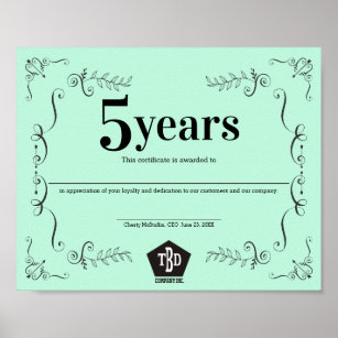 5 Year Employee Anniversary Gifts on Zazzle CA