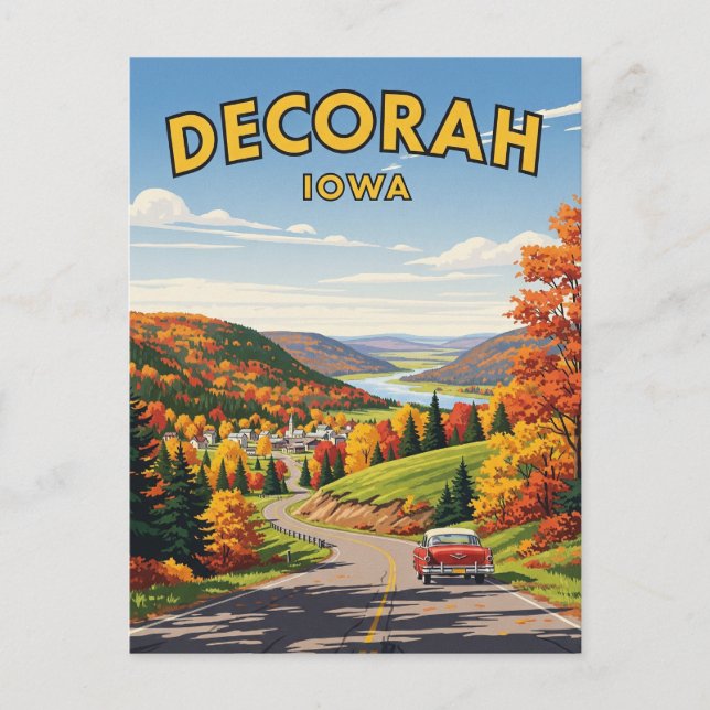 Decorah Iowa Travel Postcard (Front)