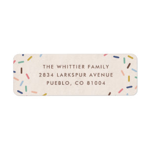 Decorate + Celebrate Sprinkles Address Label