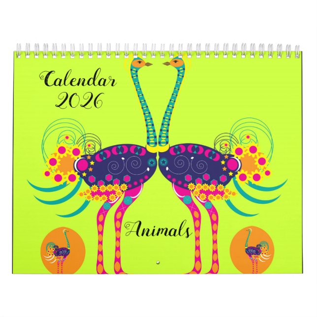 Decorated animals calendar (Cover)