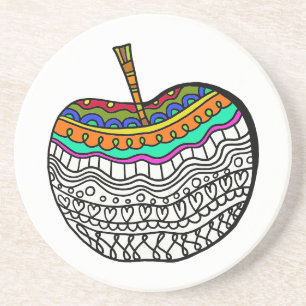 Decorated Apple Coasters