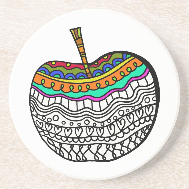 Decorated Apple Coasters (Front)