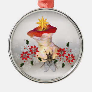 Decorated Apple Core Metal Ornament