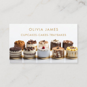 Decorated cakes for bakery chef cake decorator business card