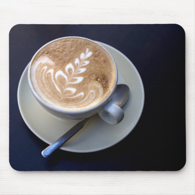 Decorated Cappuccino Mouse Pad (Front)