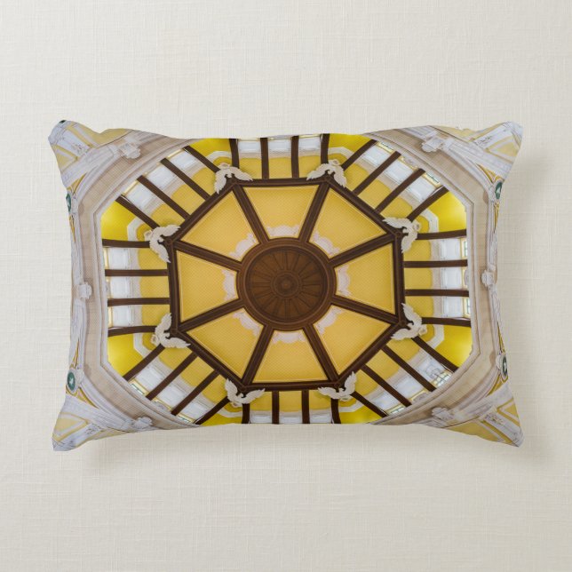 Decorated ceiling at the Tokyo Station Accent Pillow (Front)