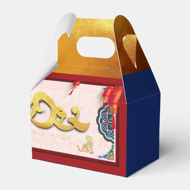 Decorated Chinese Tiger New Year 2022 GFB Favor Box (Front Side)