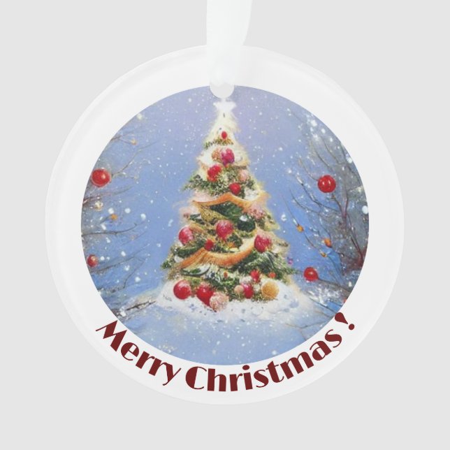 Decorated Christmas beans Ornament (Front)