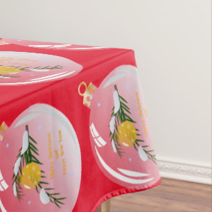 Decorated Christmas branch in bauble  Tablecloth