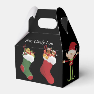 Decorated Christmas Gift Box, Holiday wrapping Favor Box