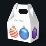 Decorated Christmas Gift Box, Holiday wrapping Favor Box<br><div class="desc">Save the wrapping paper and use this small gift box instead. Personalize it with YOUR NAME and the RECEIPIENT'S NAME.</div>