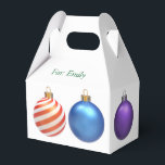 Decorated Christmas Gift Box, Holiday wrapping Favor Box<br><div class="desc">Save the wrapping paper and use this small gift box instead. Personalize it with YOUR NAME and the RECEIPIENT'S NAME.</div>