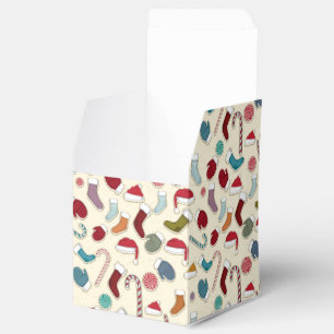 Decorated Christmas Gift Box, Holiday wrapping Favor Box