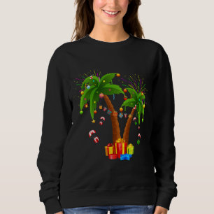 Decorated Christmas Palm Tree Tropical Xmas Coconu Sweatshirt