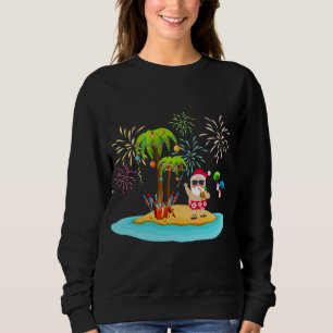 Decorated Christmas Palm Tree Tropical Xmas Coconu Sweatshirt