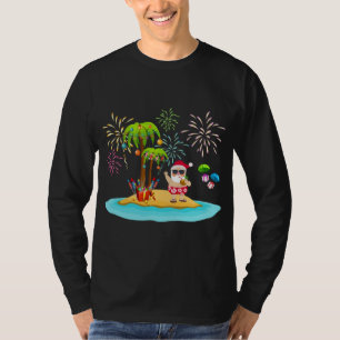 Decorated Christmas Palm Tree Tropical Xmas Coconu T-Shirt
