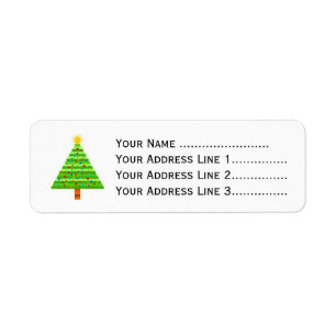 Decorated Christmas Tree + Customizable Address
