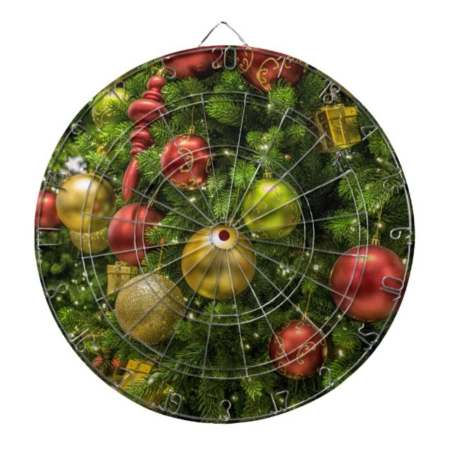 Decorated Christmas Tree Dartboard (Front)