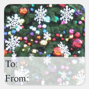 Decorated Christmas Tree Gift Tag