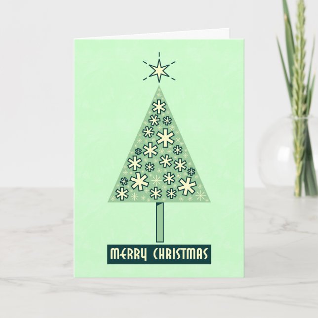 Decorated Christmas Tree Holiday Card (Front)