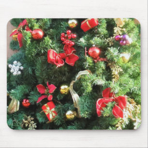 Decorated Christmas Tree Mouse Pad