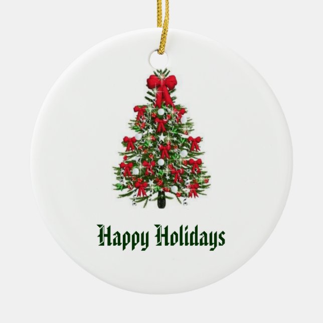 Decorated Christmas Tree Ornament (Front)