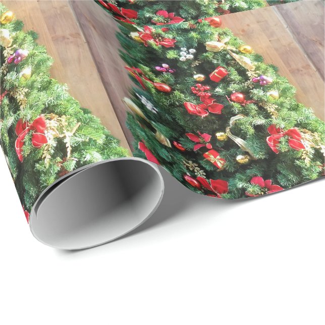 Decorated Christmas Tree Wrapping Paper (Roll Corner)
