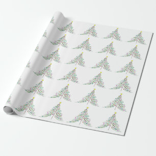 Decorated Christmas Trees Wrapping Paper