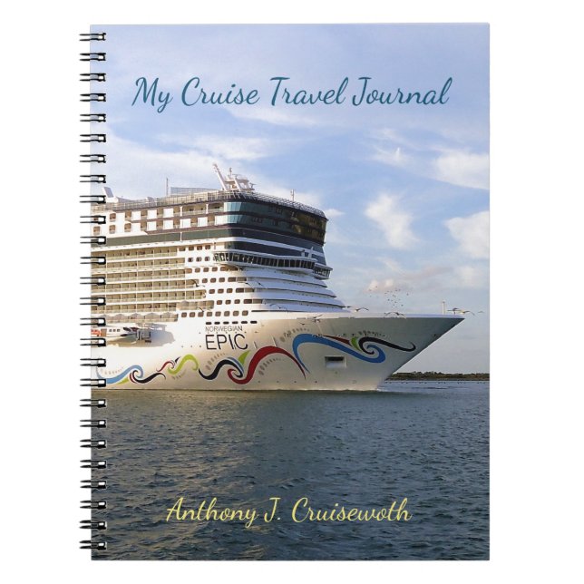Decorated Cruise Ship Bow Personalized Journal (Front)