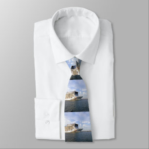 Decorated Cruise Ship Bow Stripe Tie