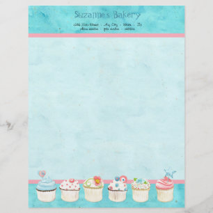 Decorated Cupcakes Custom Cake Business Stationery