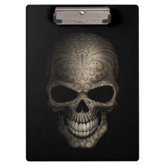 Decorated Dark Skull Clipboard
