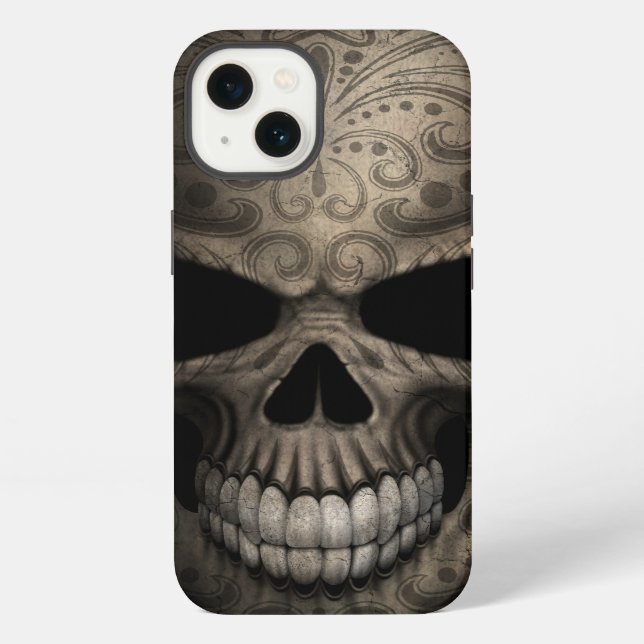 Decorated Dark Skull iPhone Case (Back)