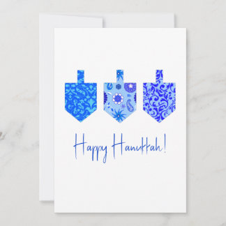 Decorated Dreidels Holiday Card