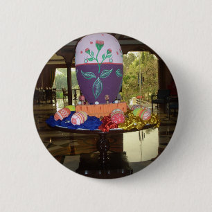 Decorated Easter Egg Art Print 2 Inch Round Button