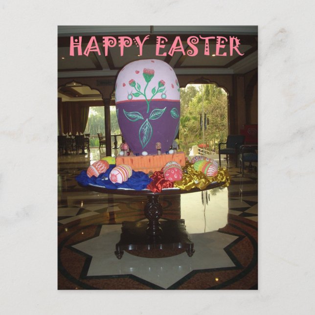 Decorated Easter Egg Art Print Holiday Postcard (Front)