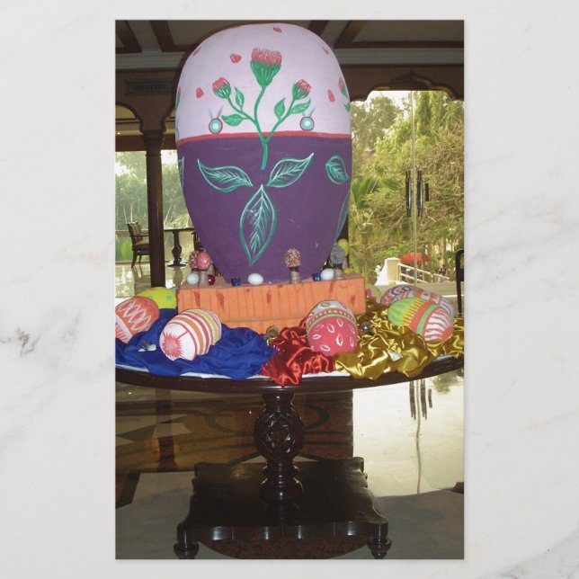 Decorated Easter Egg Art Print Stationery (Front)