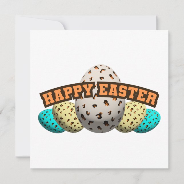 decorated easter egg leopard patterned  (Front)