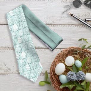 Decorated Easter Eggs Pattern Mint ID1096 Tie